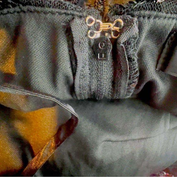 Trixxi Size 1 Ruffled Sequined Mesh Sheath Cocktail Party Dress Adjustable Strap - Picture 12 of 14